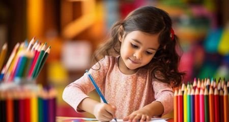 girl coloring