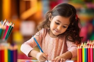 girl coloring